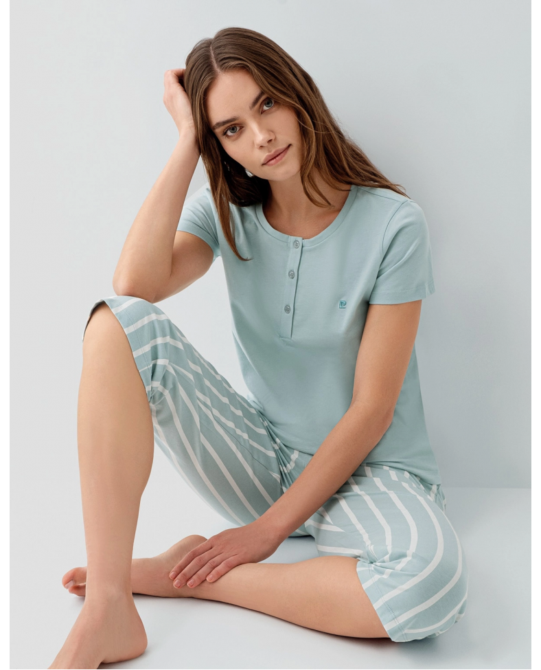 Pierre Cardin 9151-S Kısa Kol Kapri Takım