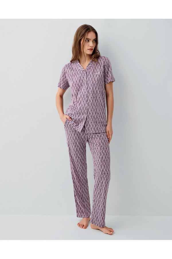 Pierre Cardin 9184-S Kadın Gömlek Pijama Takım