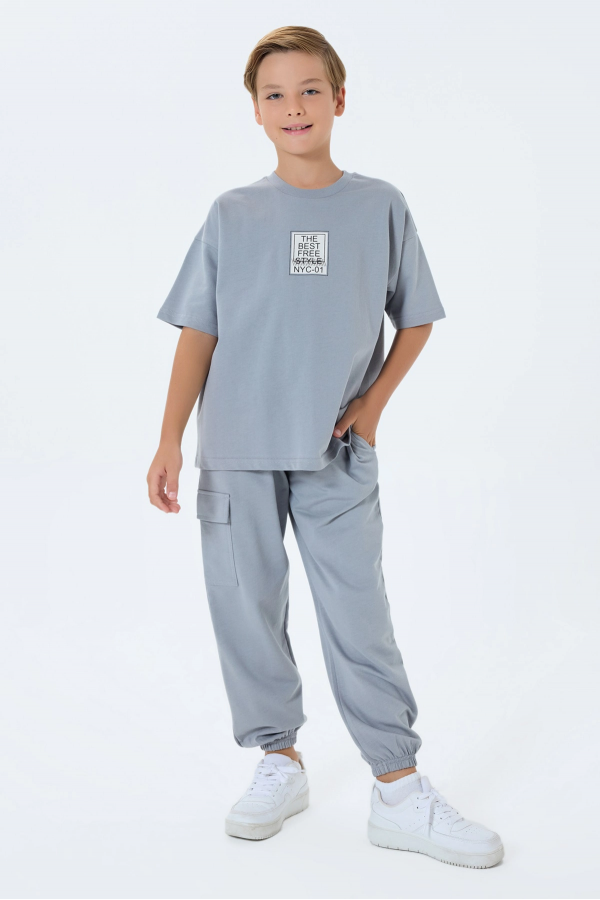 RolyPoly 3766-G Erkek Garson Kargo Pantolon İkili Takım