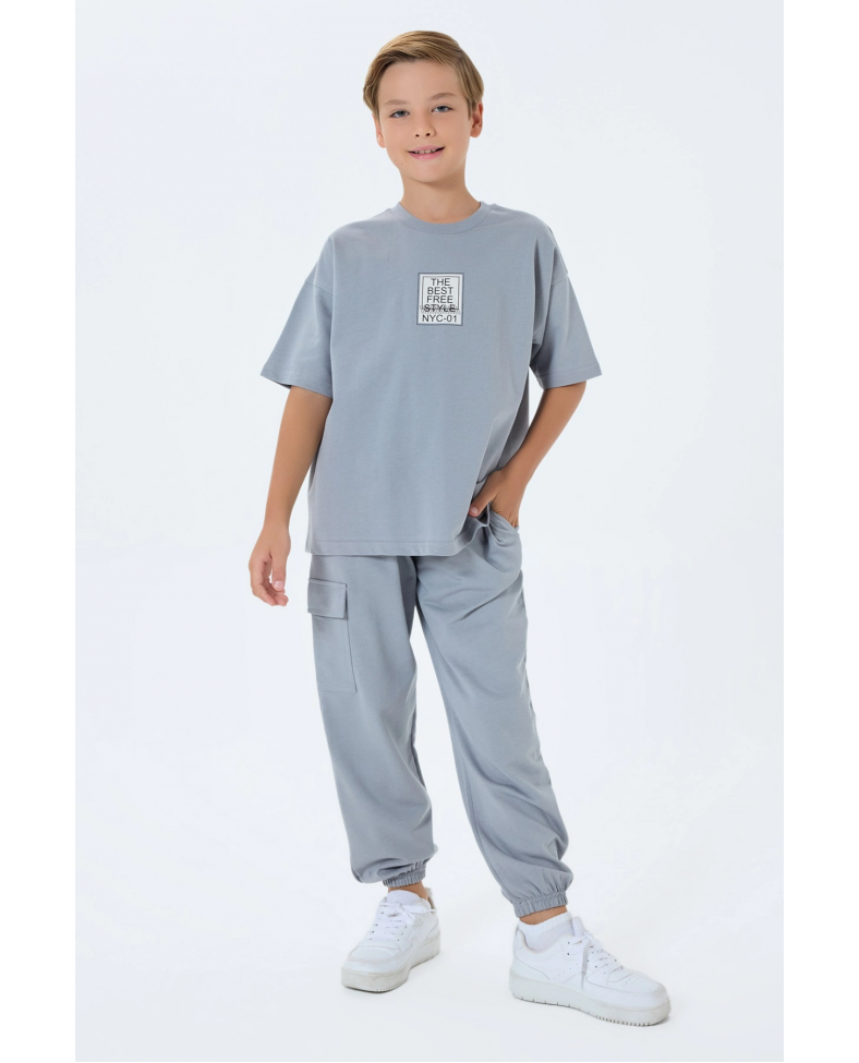 RolyPoly 3766-G Erkek Garson Kargo Pantolon İkili Takım