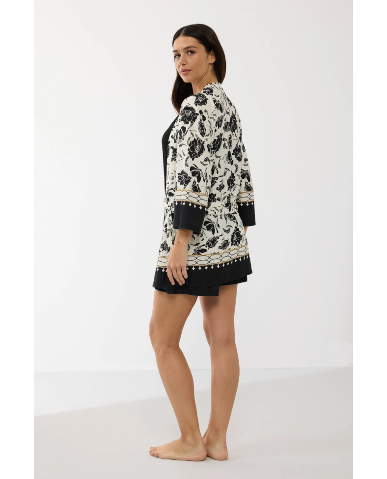 Anıl 11710  Kadın Sabahlıklı Şort Takım