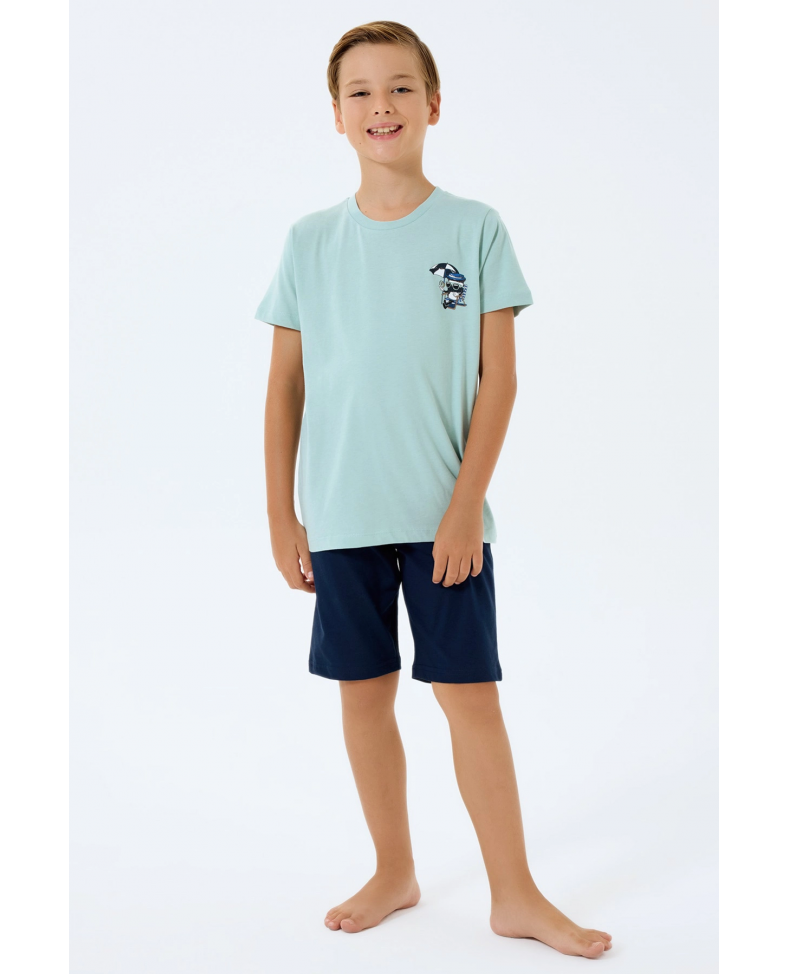 RolyPoly 3813-G Erkek Çocuk Kısa Kol Pijama Takımı