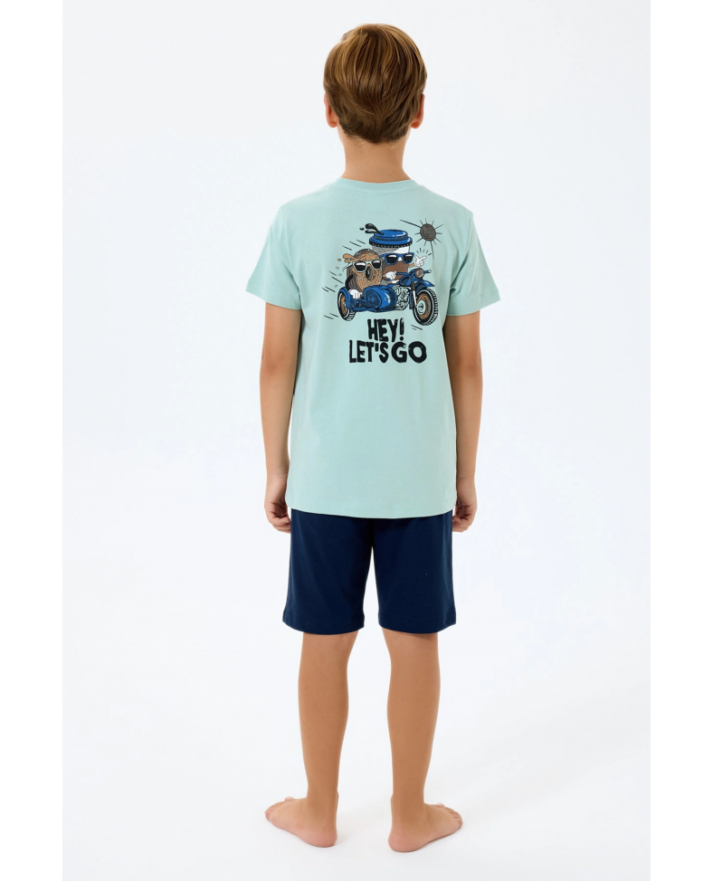 RolyPoly 3813-G Erkek Çocuk Kısa Kol Pijama Takımı