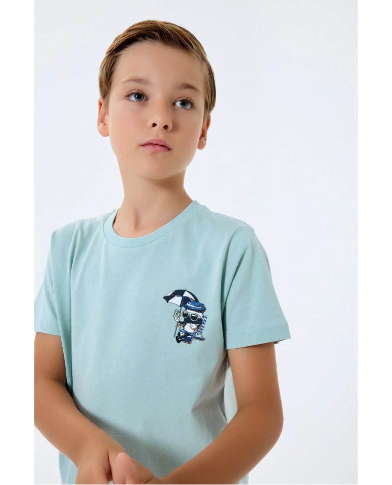 RolyPoly 3813-G Erkek Çocuk Kısa Kol Pijama Takımı