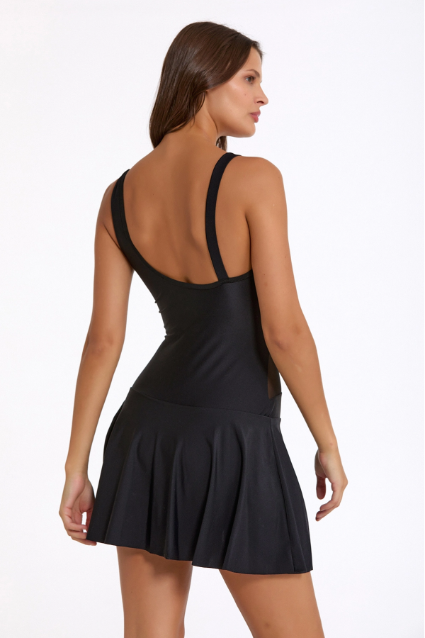 Argento 0571-3001 Kadın Tül Detay Elbiseli Mayo