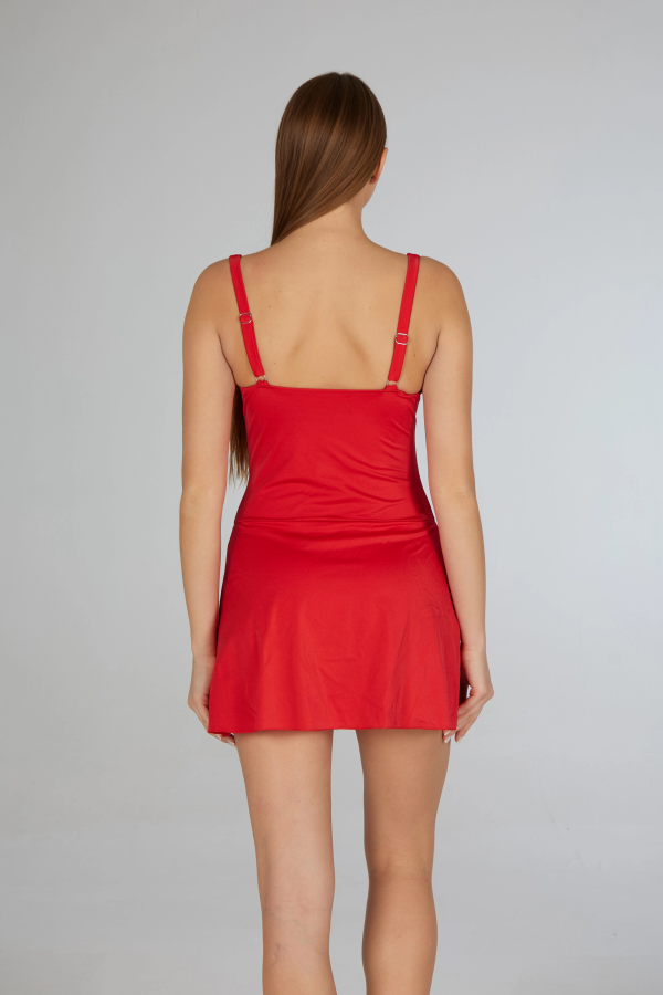 Estiva 2568-615 Kadın Elbiseli Drapeli Mayo