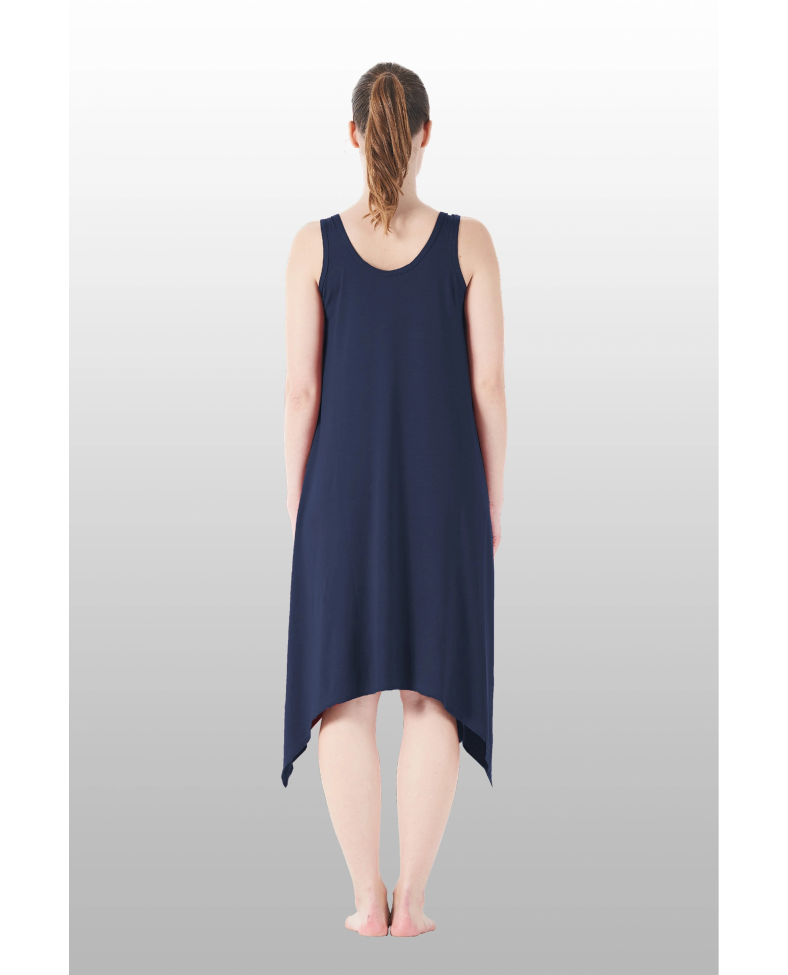 Estiva 25233 Kadın Likra Viskon Askılı  Midi Gecelik