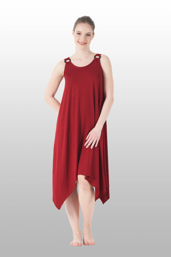 Estiva 25233 Kadın Likra Viskon Askılı  Midi Gecelik