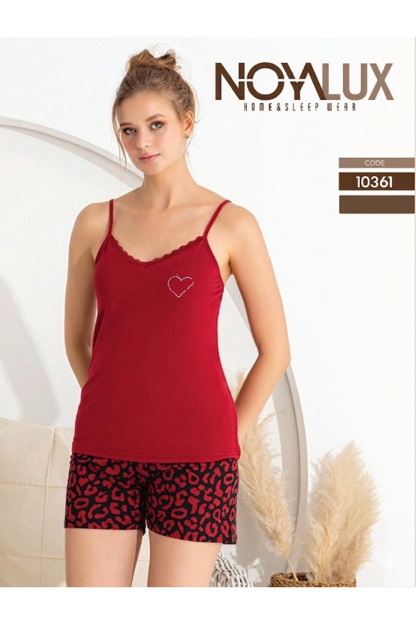 Noyalux 10361 Kadın İp Askı Şortlu Takım
