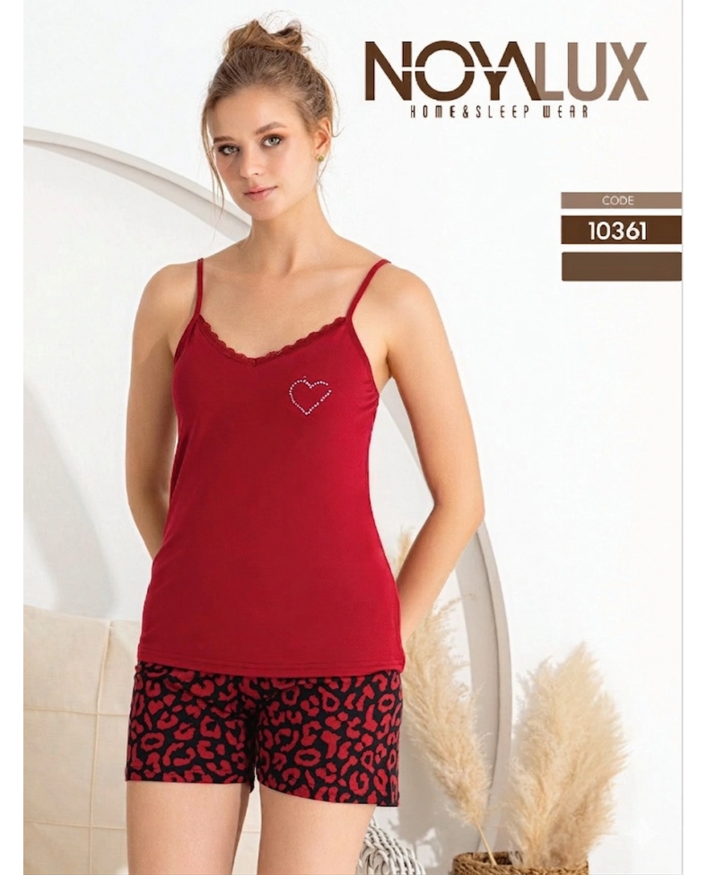 Noyalux 10361 Kadın İp Askı Şortlu Takım
