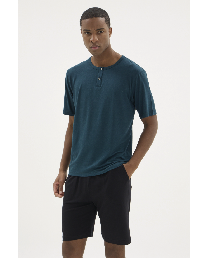 Kocabey ŞT-26213 Erkek Yaka Reçme Şortlu Takım