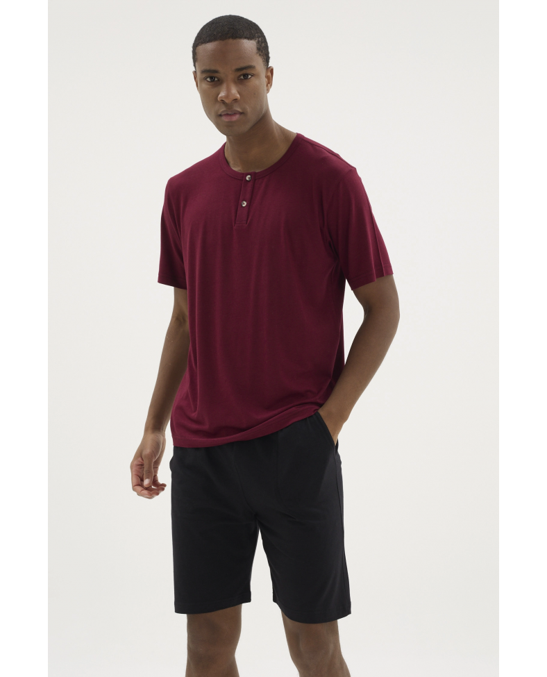 Kocabey ŞT-26213 Erkek Yaka Reçme Şortlu Takım