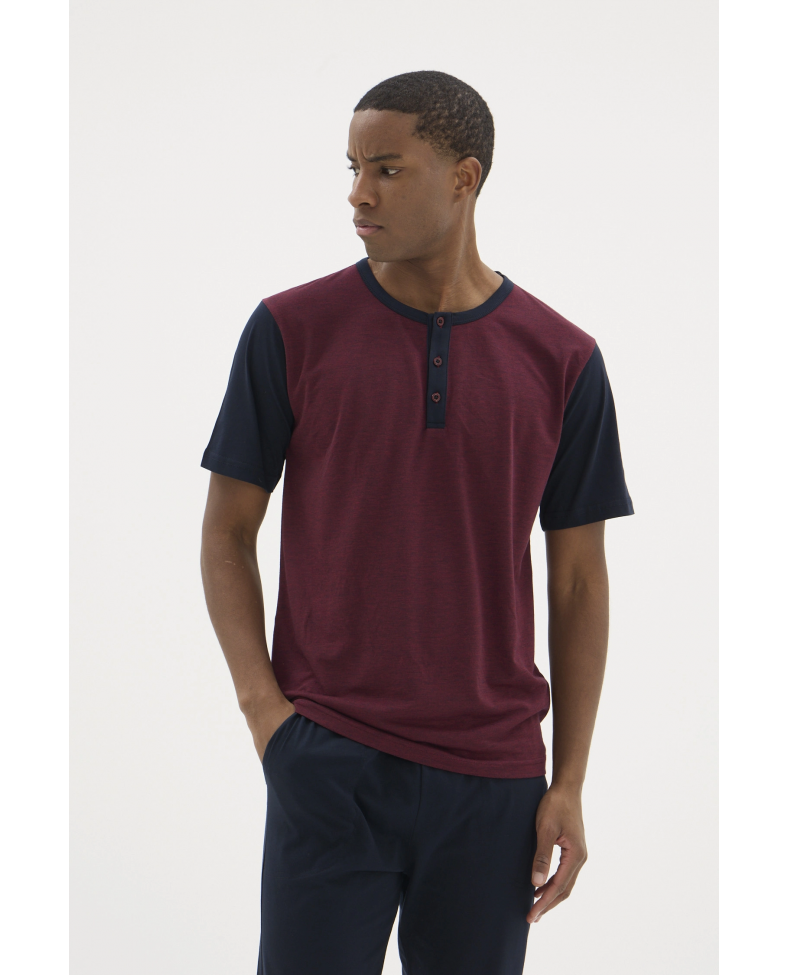 Kocabey 2205 Erkek Battal Midi Yaka Pijama Takım