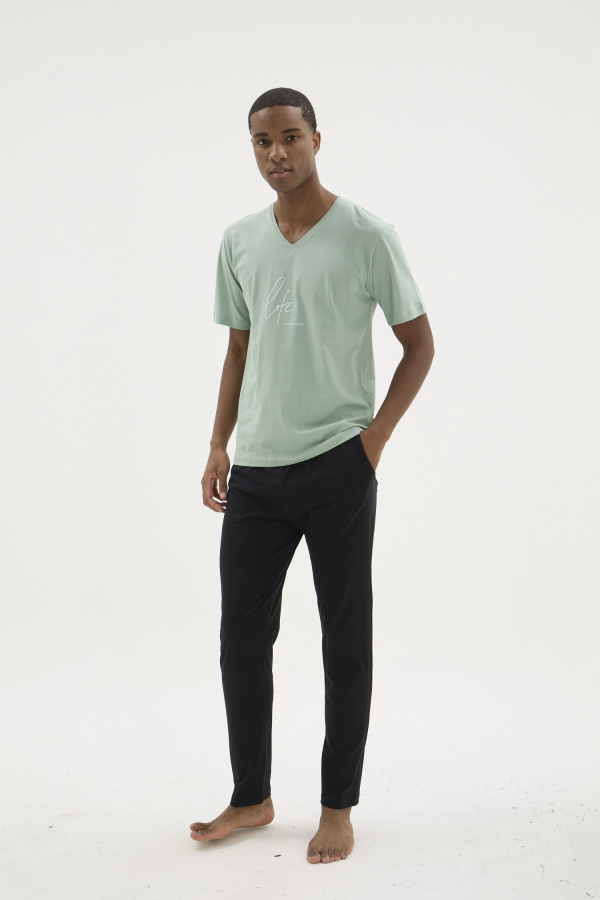 Kocabey KKT-26152 Erkek V Yaka Pijama Takımı