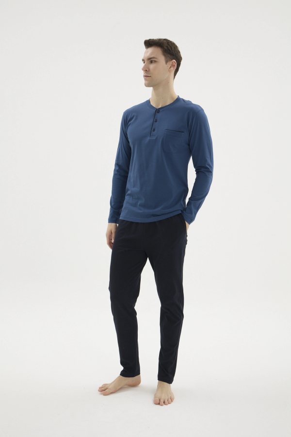 Kocabey 9250 Erkek Midi Yaka Pijama Takım