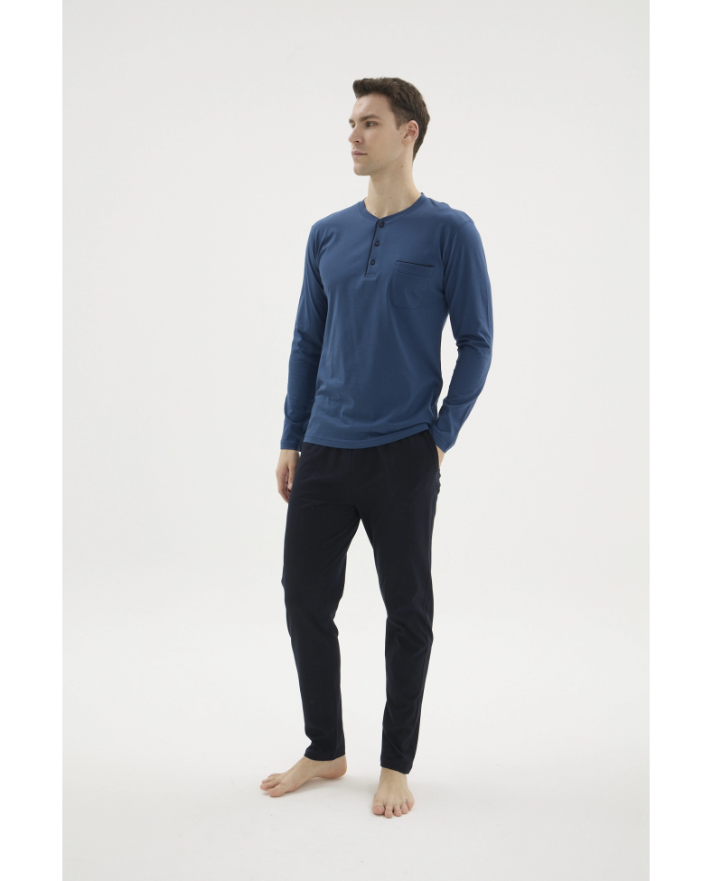 Kocabey 9250 Erkek Midi Yaka Pijama Takım