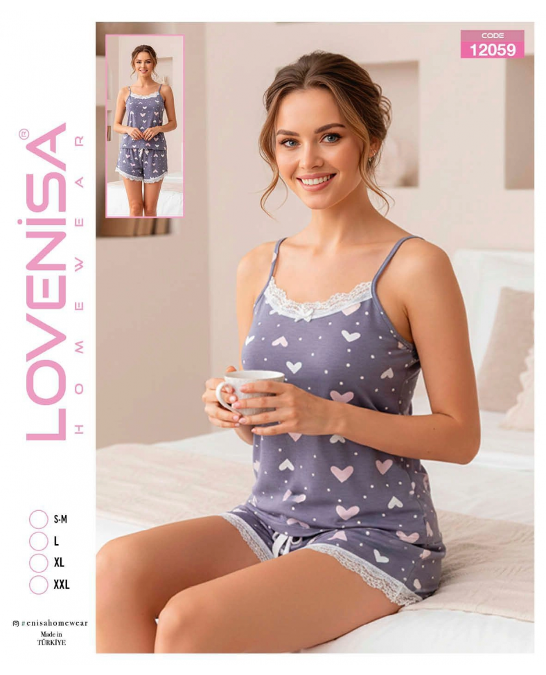 Lovenisa 12059 Kadın Şortlu Takım
