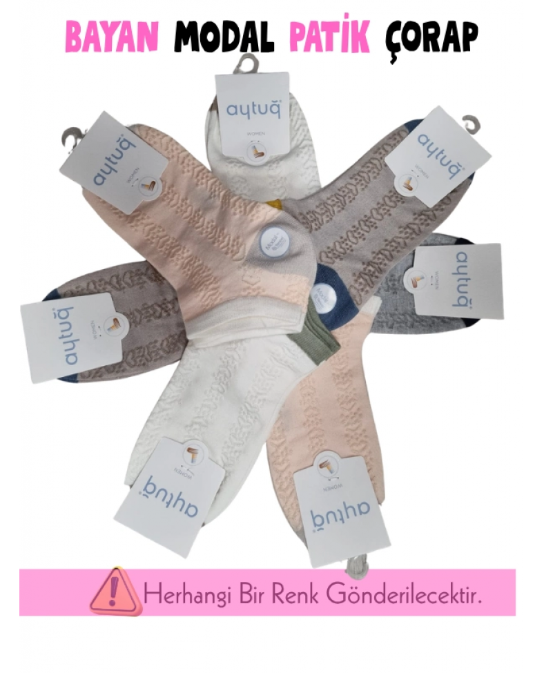 Aytuğ 33278 Kadın Modal Patik Çorap