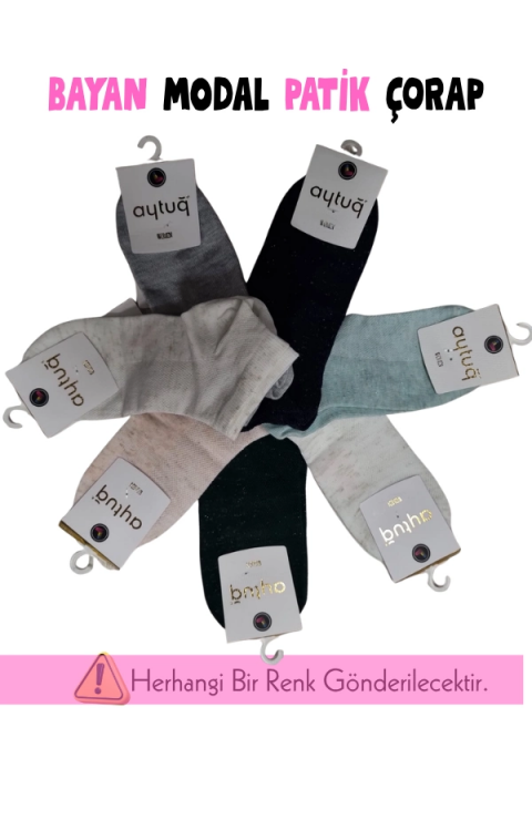 Aytuğ 39204 Kadın Simli Pamuklu Patik Çorap