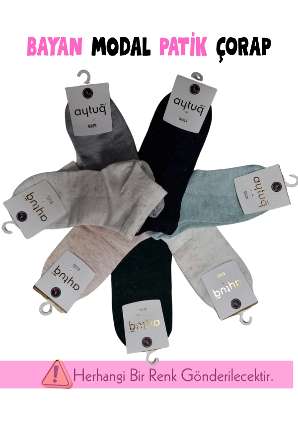 Aytuğ 39204 Kadın Simli Pamuklu Patik Çorap