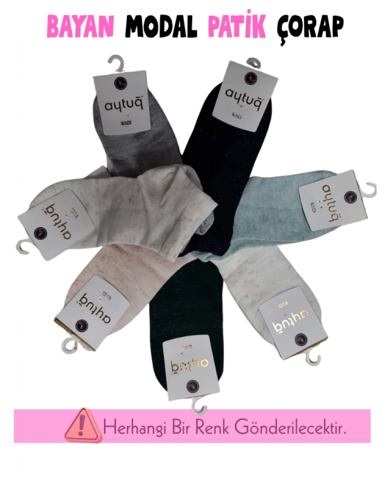 Aytuğ 39204 Kadın Simli Pamuklu Patik Çorap