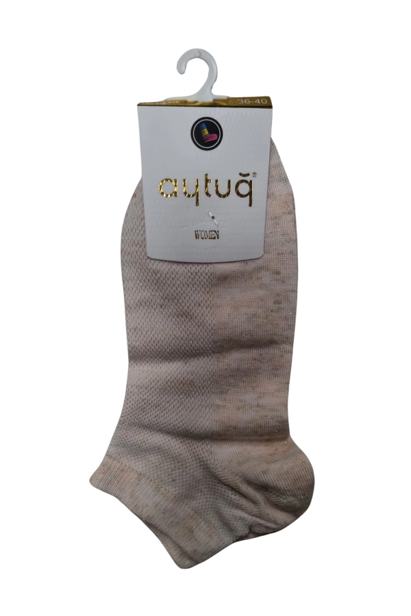 Aytuğ 39204 Kadın Simli Pamuklu Patik Çorap