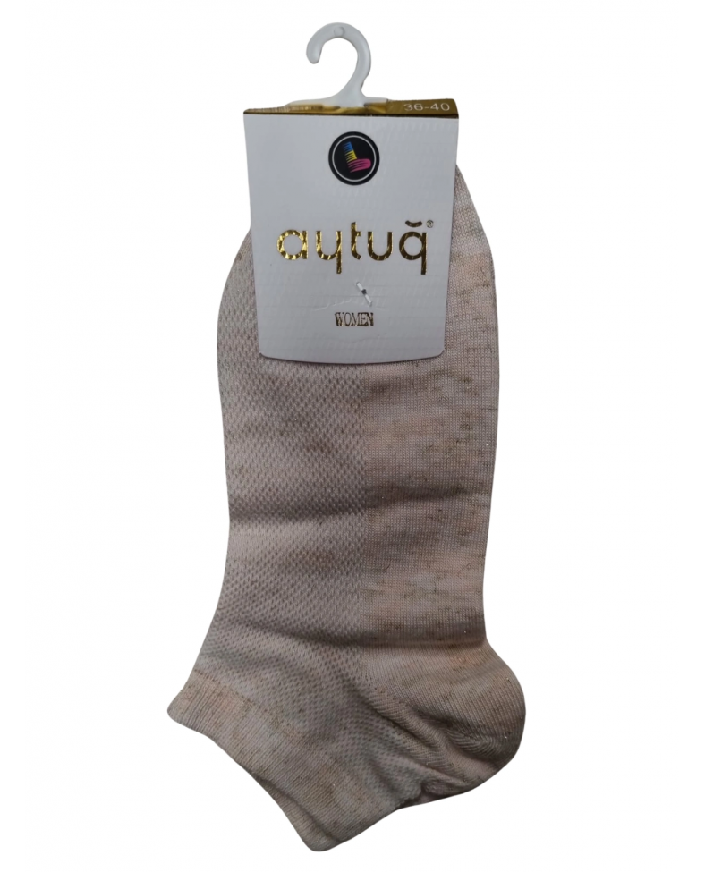 Aytuğ 39204 Kadın Simli Pamuklu Patik Çorap