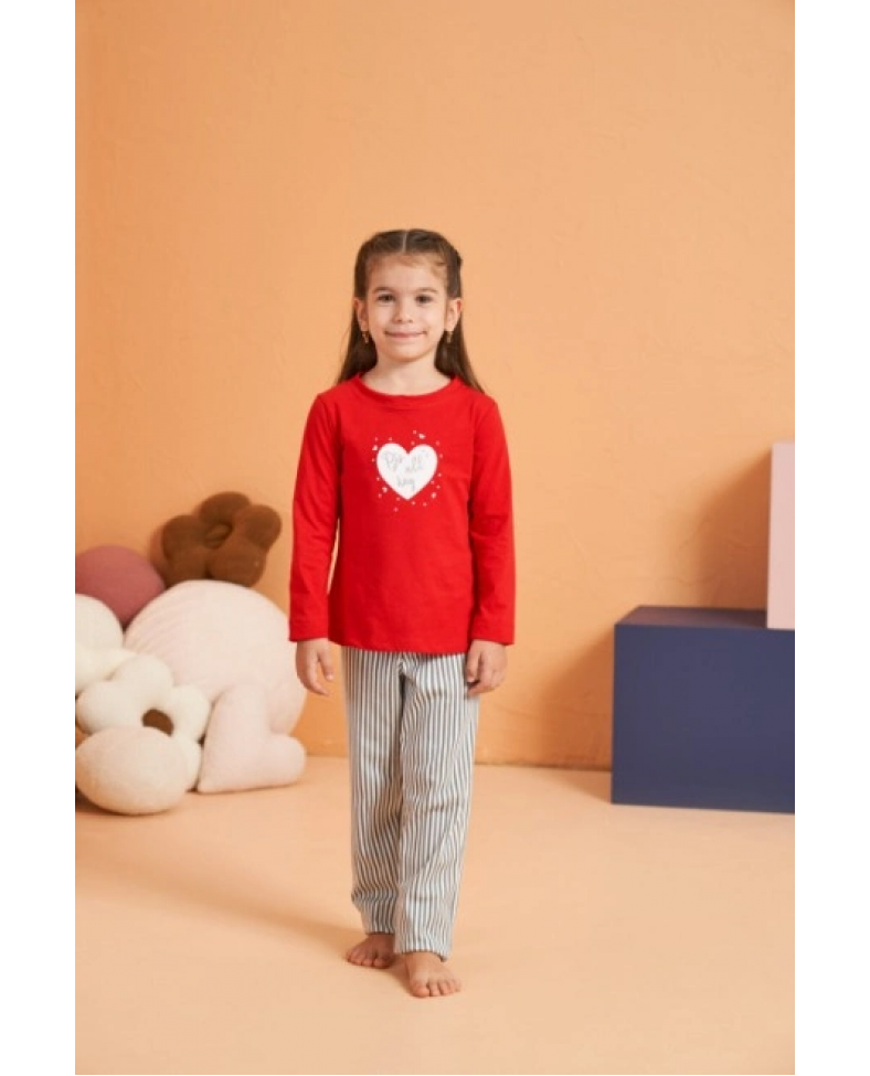 Pjs 28063 Çocuk Sıfır Yaka Pijama Takımı