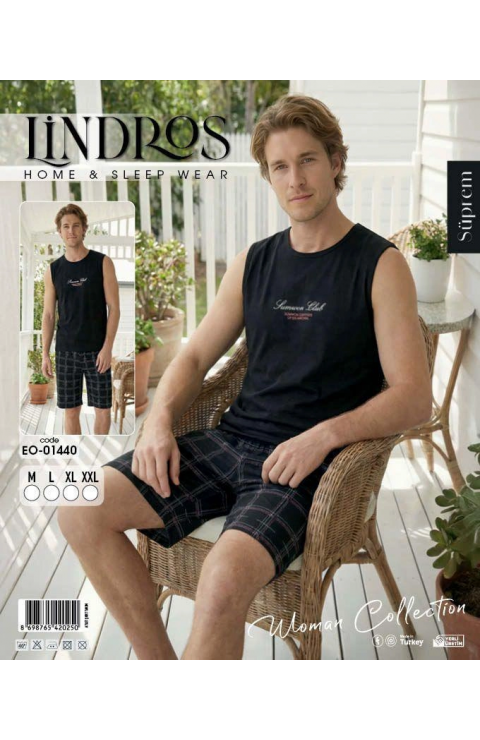 Lindros EO-01440 Erkek Sıfır Kol Süprem Şort Takım