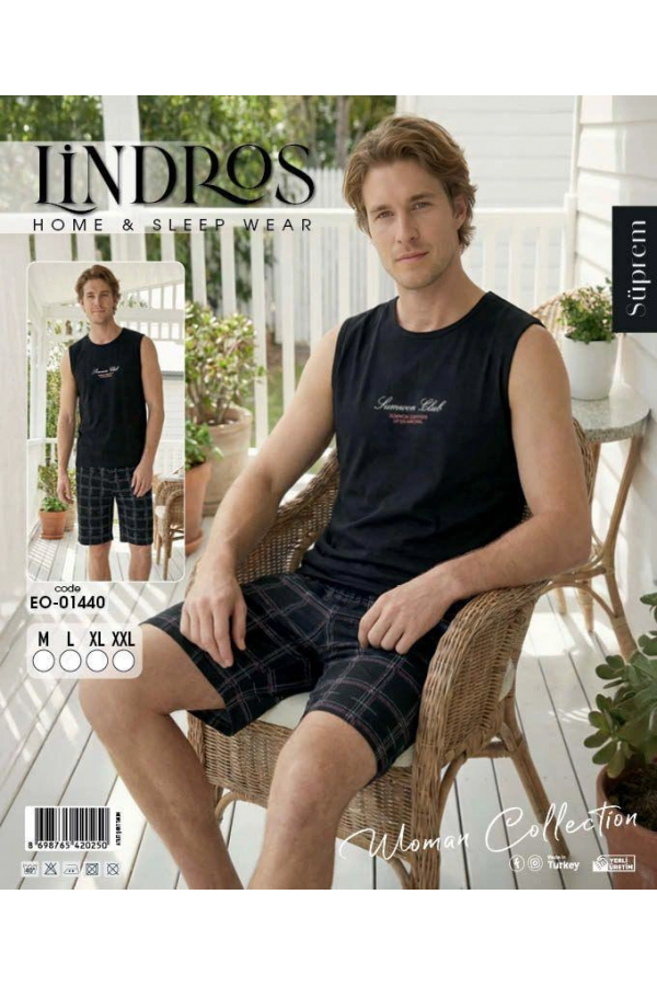 Lindros EO-01440 Erkek Sıfır Kol Süprem Şort Takım