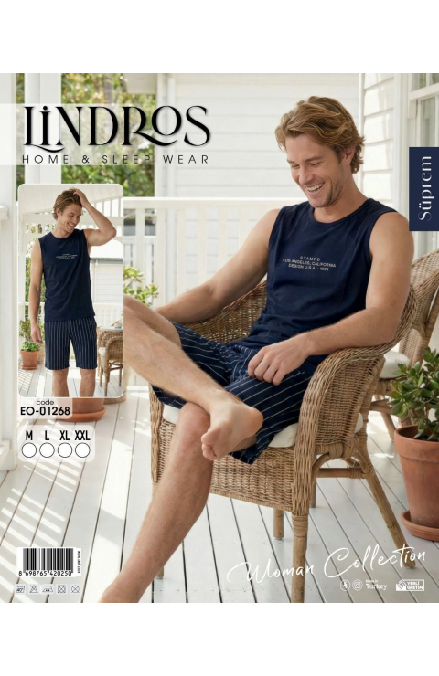 Lindros EO-01268 Erkek Sıfır Kol Süprem Şort Takım