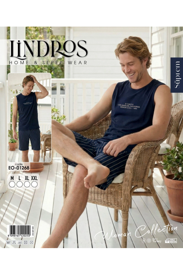 Lindros EO-01268 Erkek Sıfır Kol Süprem Şort Takım