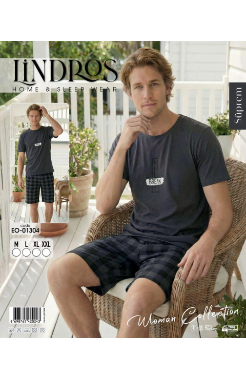 Lindros EO-01304 Erkek Kısa Kol Süprem Şort Takım