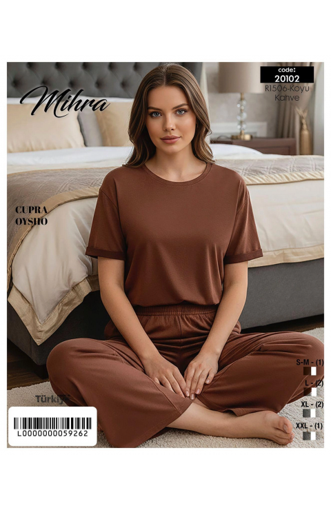 Mihra 20102 Kadın Oysho Kısa Kol Pijama Takımı