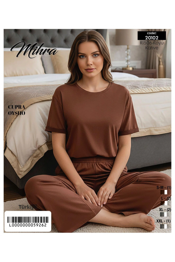 Mihra 20102 Kadın Oysho Kısa Kol Pijama Takımı