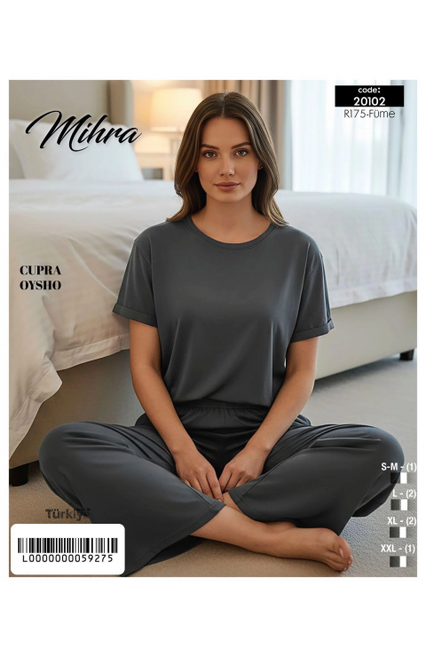 Mihra 20102 Kadın Oysho Kısa Kol Pijama Takımı