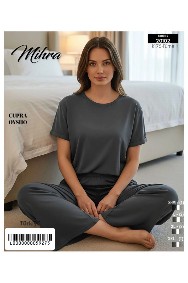 Mihra 20102 Kadın Oysho Kısa Kol Pijama Takımı