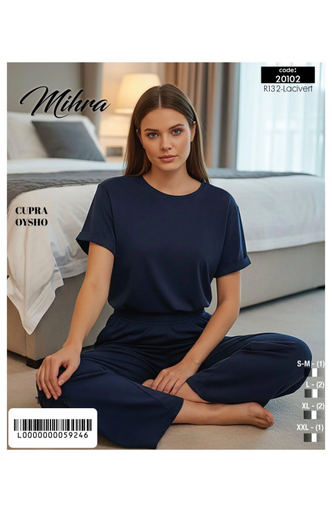 Mihra 20102 Kadın Oysho Kısa Kol Pijama Takımı