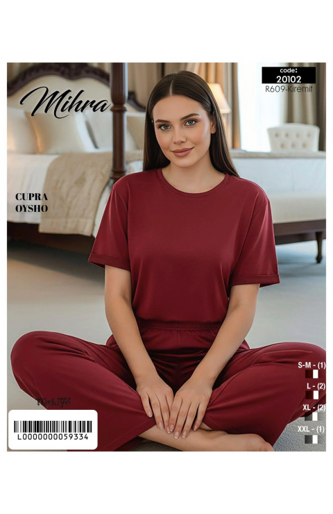 Mihra 20102 Kadın Oysho Kısa Kol Pijama Takımı