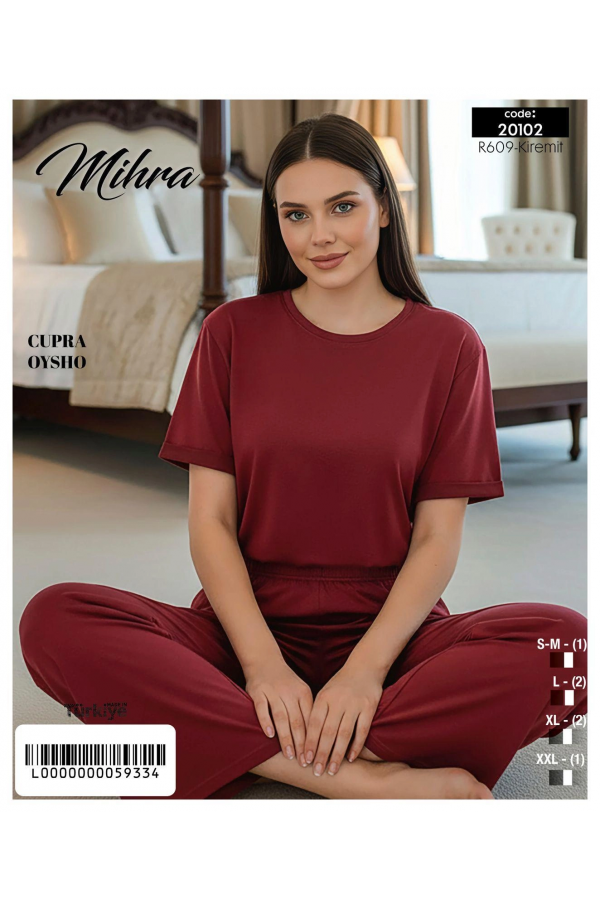 Mihra 20102 Kadın Oysho Kısa Kol Pijama Takımı