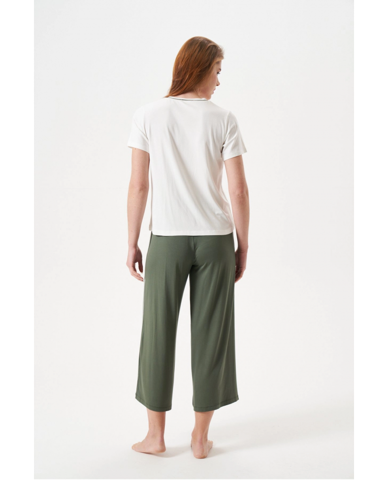 PJS 29022 Kadın Düğmeli Pijama Takım