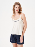 PJS 29021 Kadın İp Askılı Şort Takım