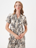 PJS 29049 Kadın Düğmeli Pijama Takım