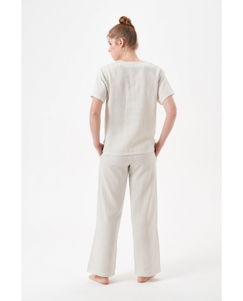 PJS 29098 Kadın Düğmeli Pijama Takım