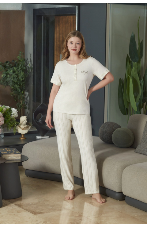 Aqua 26573 Kadın Kısa Kol Pijama Takımı