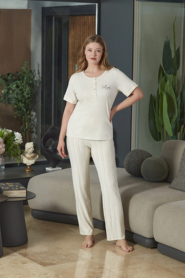 Aqua 26573 Kadın Kısa Kol Pijama Takımı