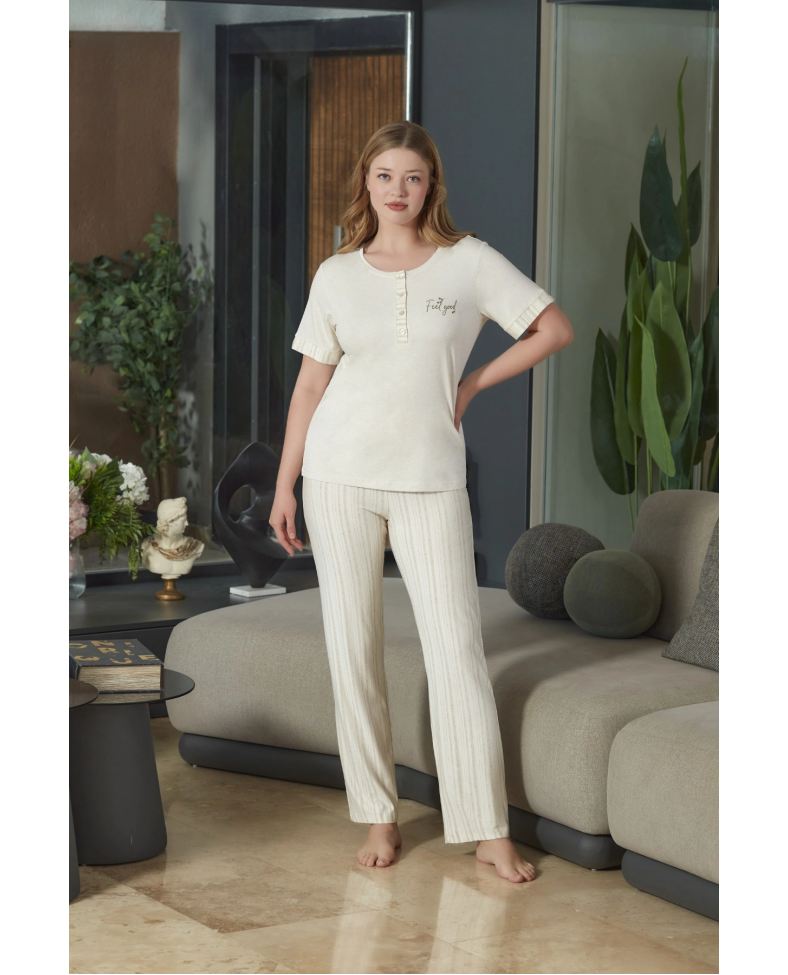 Aqua 26573 Kadın Kısa Kol Pijama Takımı