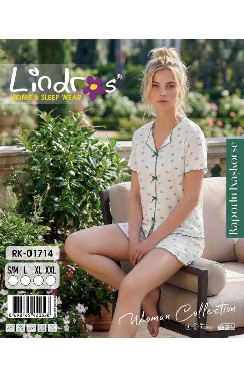 Lindros RK-01714 Kadın Kaşkorse Kısa Kol Şort Takım