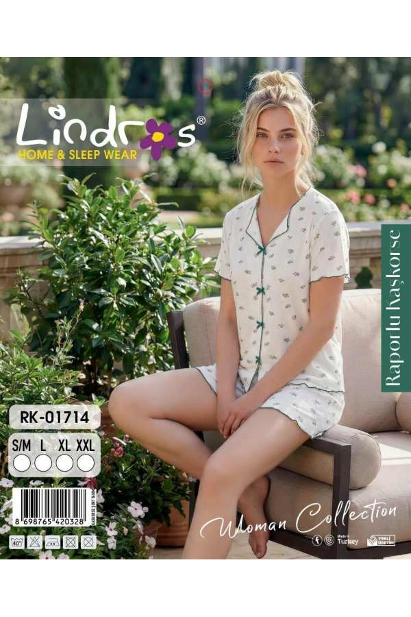 Lindros RK-01714 Kadın Kaşkorse Kısa Kol Şort Takım