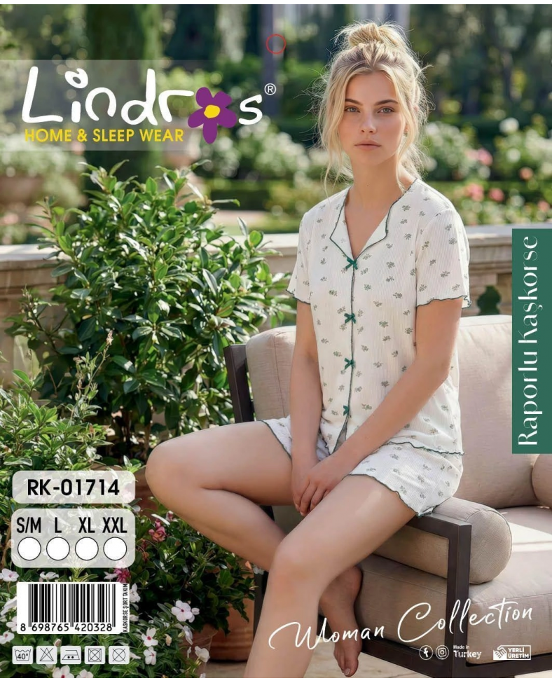 Lindros RK-01714 Kadın Kaşkorse Kısa Kol Şort Takım
